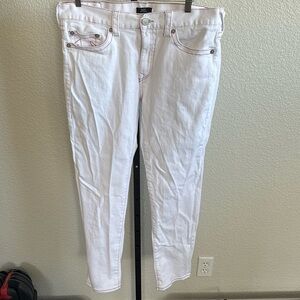 True Religion Matt Ultra Skinny White Jeans EUC 36